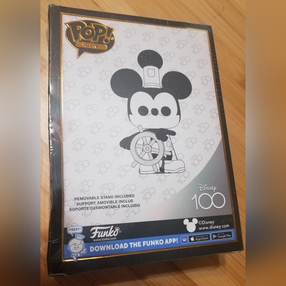Disney 100 Steamboat Willie Pop Pin NIP - Picture 5 of 12